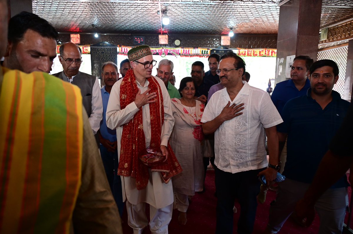 JKNC (@jknc_) on Twitter photo Honourable J&K CM <a href="/OmarAbdullah/">Omar Abdullah</a> visited Mata Kheer Bhawani Temple in Ganderbal to get a first-hand look at the preparations for the upcoming Kheer Bhawani Mela. Ensuring a smooth, safe, and welcoming environment for devotees remains our top priority. Honourable J&K CM <a href="/OmarAbdullah/">Omar Abdullah</a> visited Mata Kheer Bhawani Temple in Ganderbal to get a first-hand look at the preparations for the upcoming Kheer Bhawani Mela. Ensuring a smooth, safe, and welcoming environment for devotees remains our top priority.