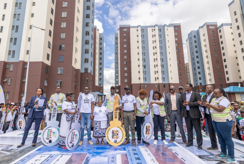 Alex Kimutai (@siralexkimutai) on Twitter photo H.E <a href="/WilliamsRuto/">William Samoei Ruto, PhD</a> today Commissioned the New Mukuru Housing Estate, in line with the BETA plan of ensuring affordable houses for all Kenyans.
<a href="/MRSMuruguu/">NG’ENDO MURUGU</a> <a href="/Belive_Kinuthia/">Mr. Kinuthia Pius.</a> <a href="/Muge_Cynthia/">Muge J Cynthia</a> <a href="/DrRonohpaul/">PS, Dr. Paul Ronoh</a> <a href="/MuchiriGichuri/">Muchiri Gichuri</a> <a href="/OleItumbi/">-Dennis Itumbi, CBS</a> <a href="/nandiyouthstv/">Nandi Youths TV</a> <a href="/geraldbitok/">Gerald Bitok</a> H.E <a href="/WilliamsRuto/">William Samoei Ruto, PhD</a> today Commissioned the New Mukuru Housing Estate, in line with the BETA plan of ensuring affordable houses for all Kenyans.
<a href="/MRSMuruguu/">NG’ENDO MURUGU</a> <a href="/Belive_Kinuthia/">Mr. Kinuthia Pius.</a> <a href="/Muge_Cynthia/">Muge J Cynthia</a> <a href="/DrRonohpaul/">PS, Dr. Paul Ronoh</a> <a href="/MuchiriGichuri/">Muchiri Gichuri</a> <a href="/OleItumbi/">-Dennis Itumbi, CBS</a> <a href="/nandiyouthstv/">Nandi Youths TV</a> <a href="/geraldbitok/">Gerald Bitok</a>