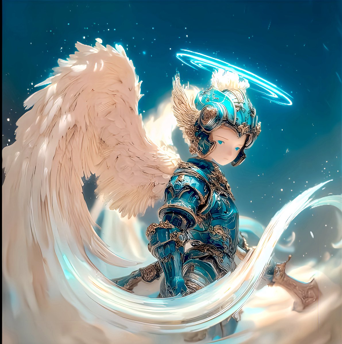 👼✨ #これを見た人は天使の画像を貼ってみては #AIイラスト