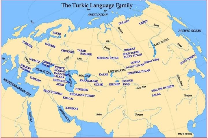 Türk boyları...
Dünya'da en çok yayılmış millet! 
Eksik olanlar bile var, örneğin Kumanlar, Şorlar...
Ayrıca "Azeri" sözü yanlıştır.
Doğrusu "Azerbaycan Türk'ü".
"Yakut" da yanlış, doğrusu Saka/Saha. 
Ancak yine de çok değerli bir çalışma olmuş...