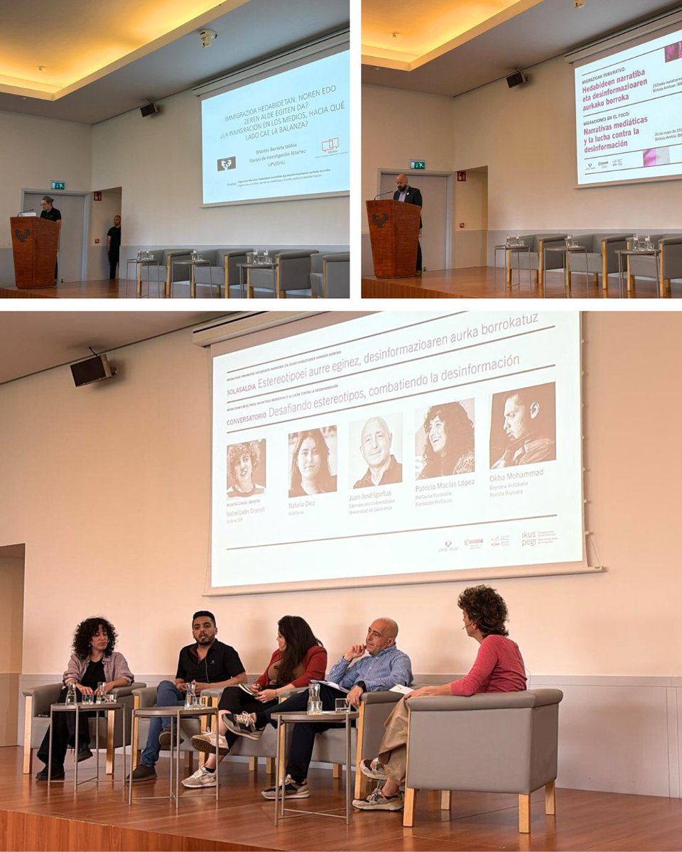 📍 Hoy estamos en la jornada organizada por <a href="/ikuspegi_eus/">Ikuspegi</a>:
"Migraciones en el foco. Narrativas mediáticas y lucha contra la desinformación" 🗞️🌍@gob_eus @upvehu_gara

Una reflexión imprescindible sobre cómo se construyen los discursos mediáticos en torno a las personas migrantes.