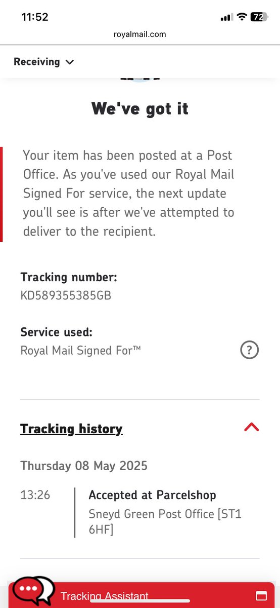 stokiemummyJ's tweet photo. @RoyalMailHelp can u help to see if this has been received? https://t.co/tOqGhnvo90