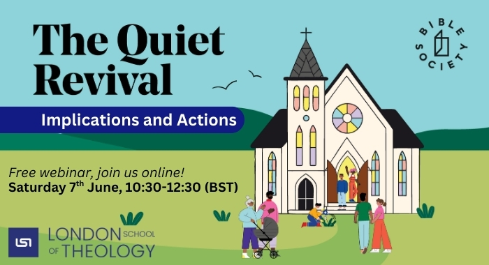 📢Church attendance on the rise?! You don't want to miss this webinar!📢

Join us on the 7th June for a Special, free Webinar with Rhiannon McAleer, co-author of The Quiet Revival: Gen Z leads rise in church attendance.

Book your free place: lst.ac.uk/events

#church