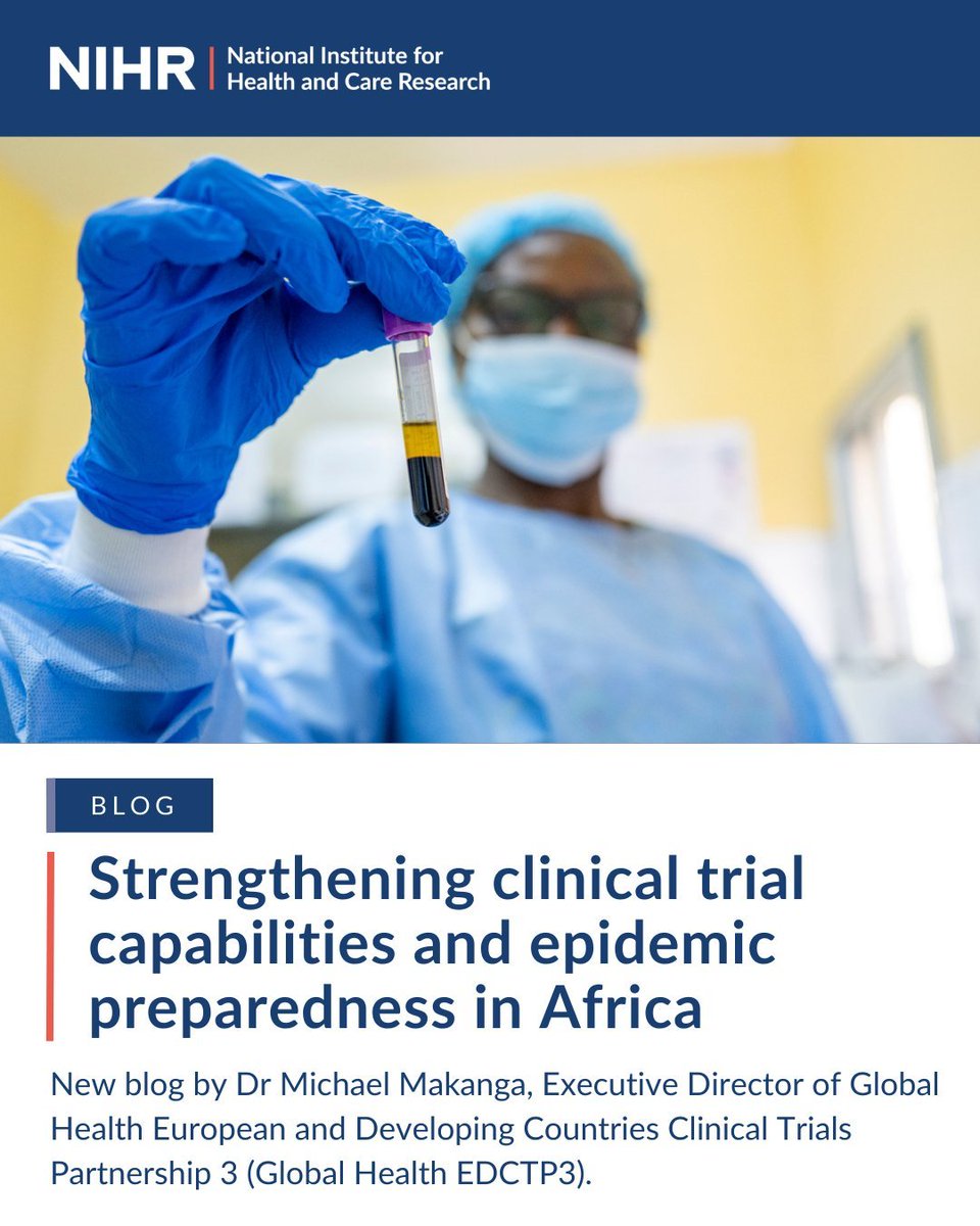 Global Health EDCTP3 (@edctp3) on Twitter photo #WorldClinicalTrialsDay
💬 'Now, more than ever, is the time for the research and funding community to unite. Together, we can demonstrate the value of partnership, alignment and coordination.'
Executive Director Dr Michael Makanga
Read on <a href="/NIHRglobal/">NIHR Global Health</a>: nihr.ac.uk/blog/strengthe… #WorldClinicalTrialsDay
💬 'Now, more than ever, is the time for the research and funding community to unite. Together, we can demonstrate the value of partnership, alignment and coordination.'
Executive Director Dr Michael Makanga
Read on <a href="/NIHRglobal/">NIHR Global Health</a>: nihr.ac.uk/blog/strengthe…