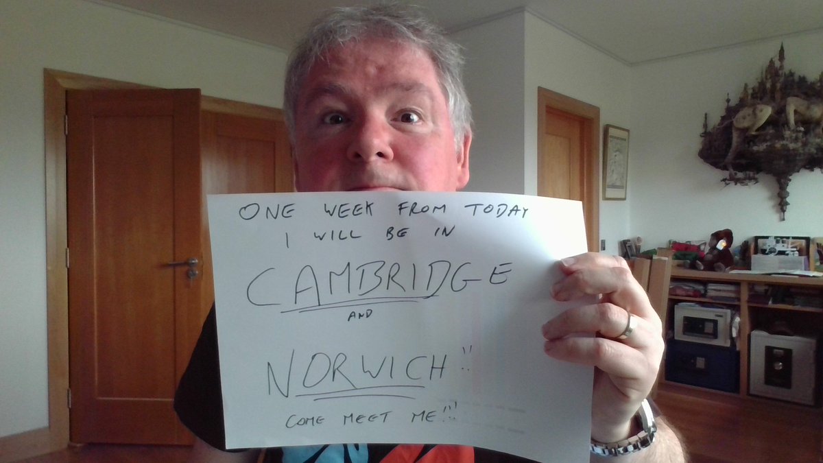 Darren Shan (@darrenshan) on Twitter photo This day next week, Tuesday 27th May, I'm signing books in:
WATERSTONES CAMBRIDGE, 11am
WATERSTONES NORWICH, 4pm
Book tickets and come see me if you can!
CAMBRIDGE: waterstones.com/events/meet-daβ¦
NORWICH: waterstones.com/events/meet-daβ¦
<a href="/NorwichStones/">Waterstones Norwich</a> <a href="/WaterstonesCamb/">WaterstonesCambridge</a> <a href="/HarperCollinsCh/">HarperCollins Children's Books</a> This day next week, Tuesday 27th May, I'm signing books in:
WATERSTONES CAMBRIDGE, 11am
WATERSTONES NORWICH, 4pm
Book tickets and come see me if you can!
CAMBRIDGE: waterstones.com/events/meet-daβ¦
NORWICH: waterstones.com/events/meet-daβ¦
<a href="/NorwichStones/">Waterstones Norwich</a> <a href="/WaterstonesCamb/">WaterstonesCambridge</a> <a href="/HarperCollinsCh/">HarperCollins Children's Books</a>