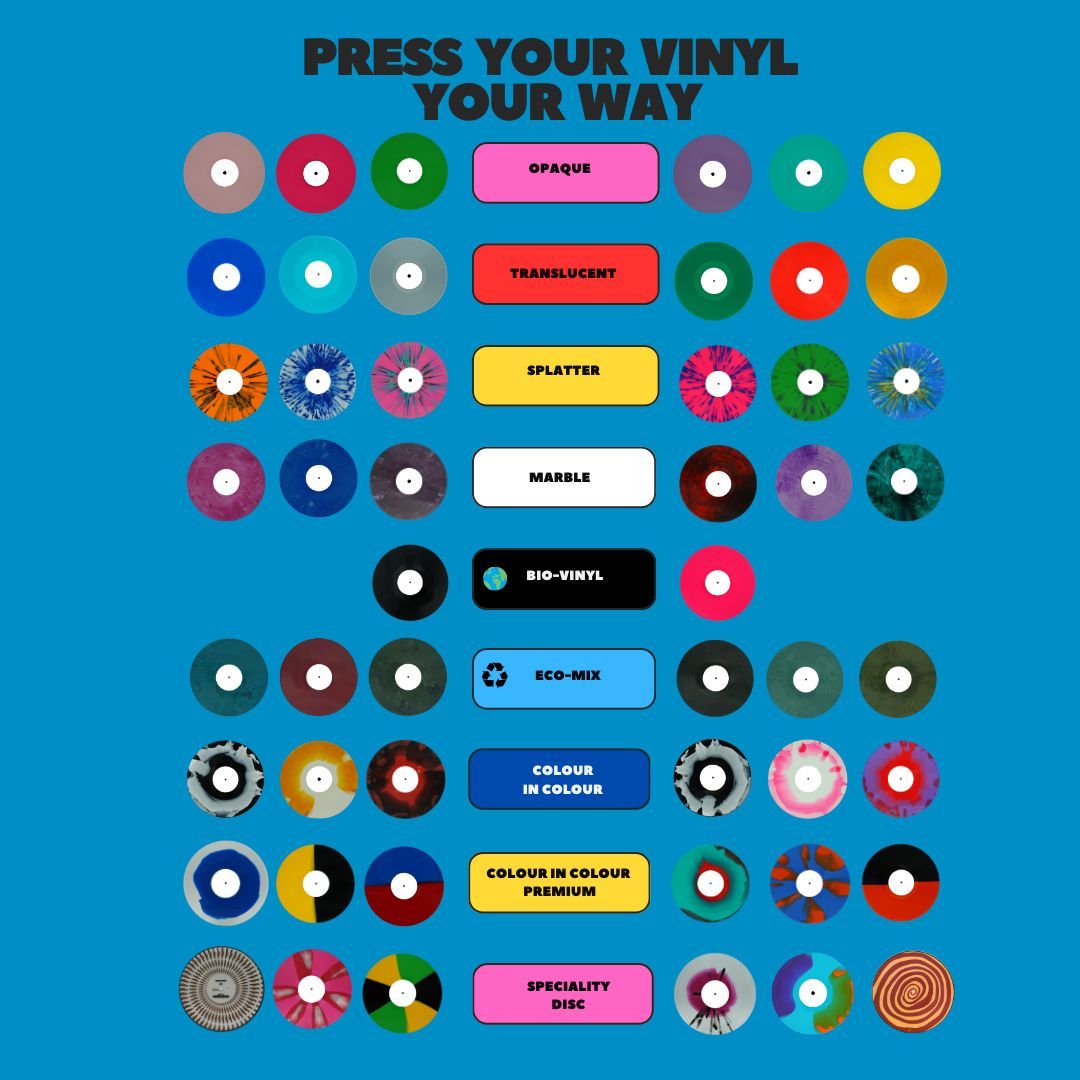 There are so many vinyl colour options!

Flip through our colour brochure to find your perfect match 

👉 pressonvinyl.com/brochure

#VinylPressing #CustomVinyl #ColourfulVinyl #RecordCollector #VinylDesign #VinylLovers #EcoVinyl #PressOnVinyl #SustainableVinyl #VinylCommunity
