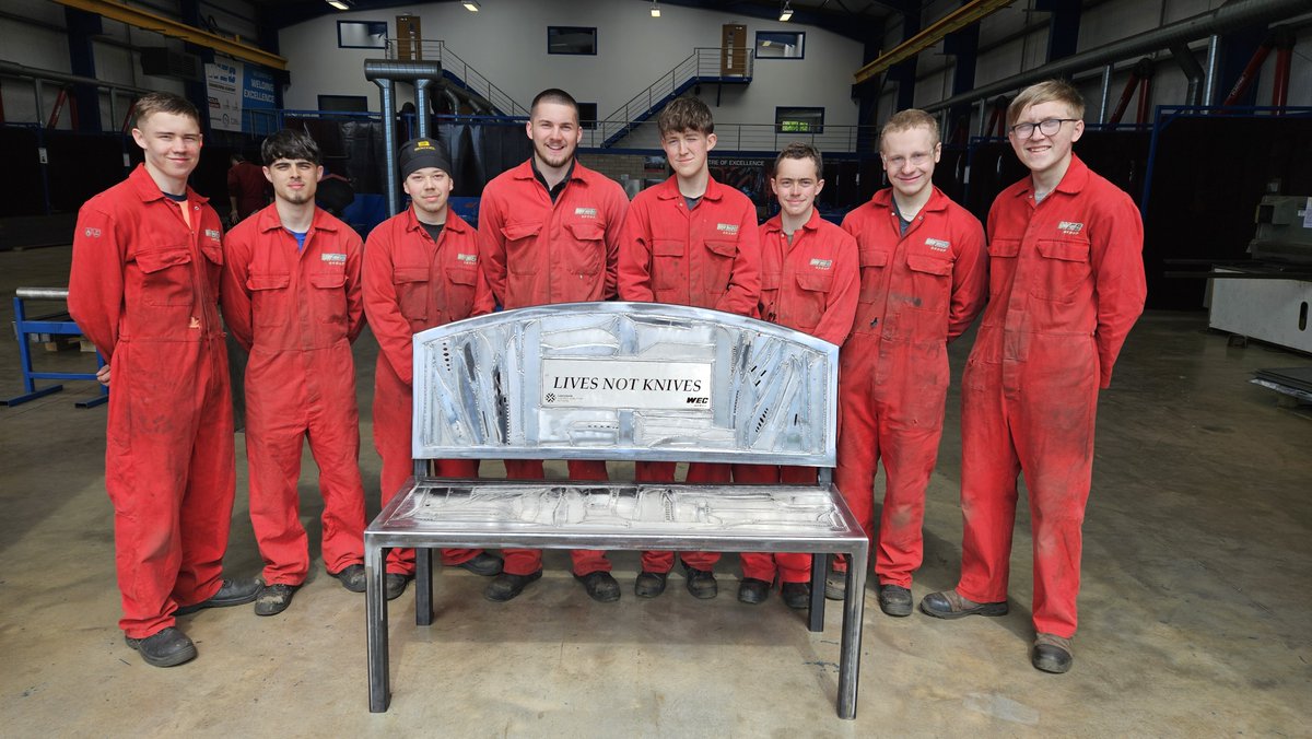 Lancashire Violence Reduction Network (@lancsvrn) on Twitter photo A bench made from 127 surrendered knives has been installed at Blackburn Cathedral.
Designed and built by young apprentices at <a href="/wecgroupltd/">WEC Group Ltd</a>, the apprentices led both the design and manufacture - placing young people at the heart of a project focused on positive change.
#KCAW A bench made from 127 surrendered knives has been installed at Blackburn Cathedral.
Designed and built by young apprentices at <a href="/wecgroupltd/">WEC Group Ltd</a>, the apprentices led both the design and manufacture - placing young people at the heart of a project focused on positive change.
#KCAW