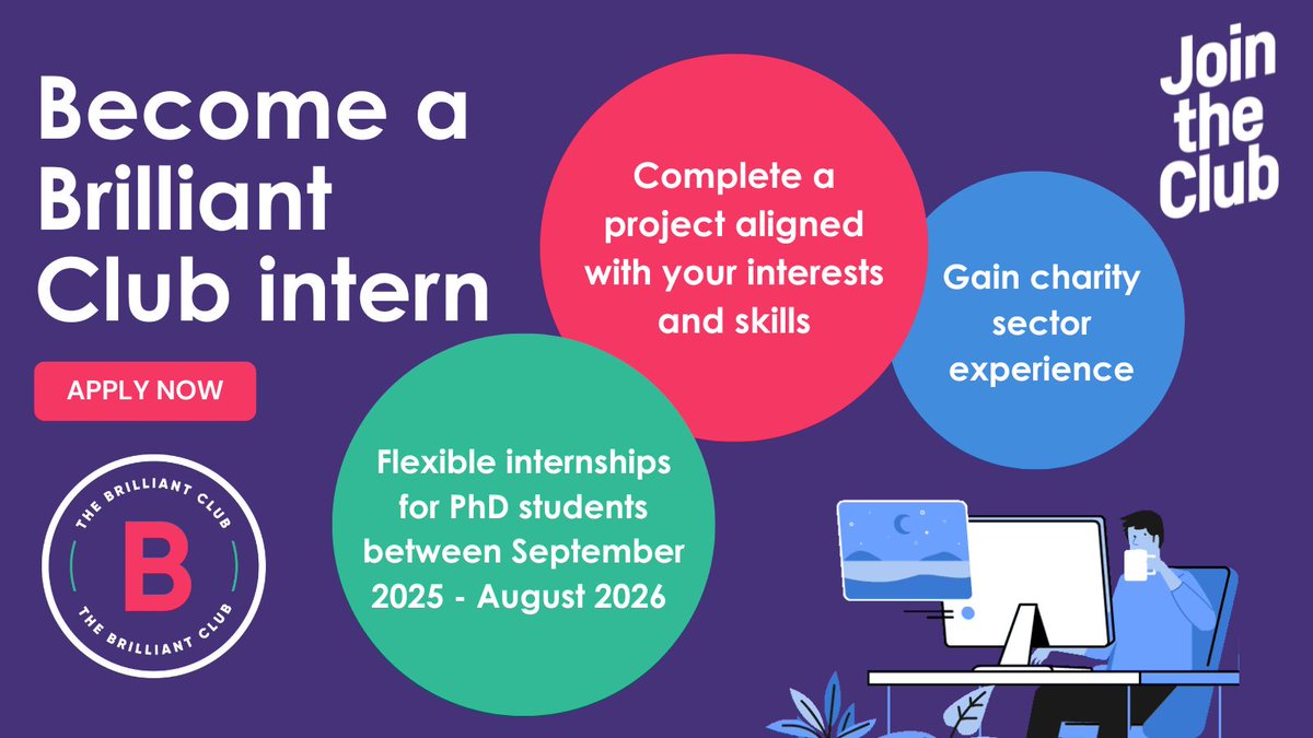 Join us as an intern in 2025/26!

We offer 3-month internship opportunities to PhD researchers who have funding from their institutions/funding provider/DTP to undertake an internship.

Apply by Friday 13th June: bit.ly/3F8oC7l
