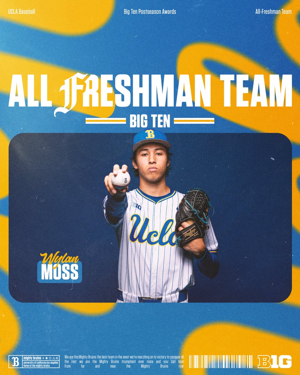 𝐅𝐫𝐞𝐬𝐡𝐦𝐚𝐧 𝐅𝐥𝐚𝐦𝐞𝐭𝐡𝐫𝐨𝐰𝐞𝐫 🔥

Wylan Moss is named to the 𝐁𝐢𝐠 𝐓𝐞𝐧 𝐀𝐥𝐥-𝐅𝐫𝐞𝐬𝐡𝐦𝐚𝐧 𝐓𝐞𝐚𝐦!

#GoBruins