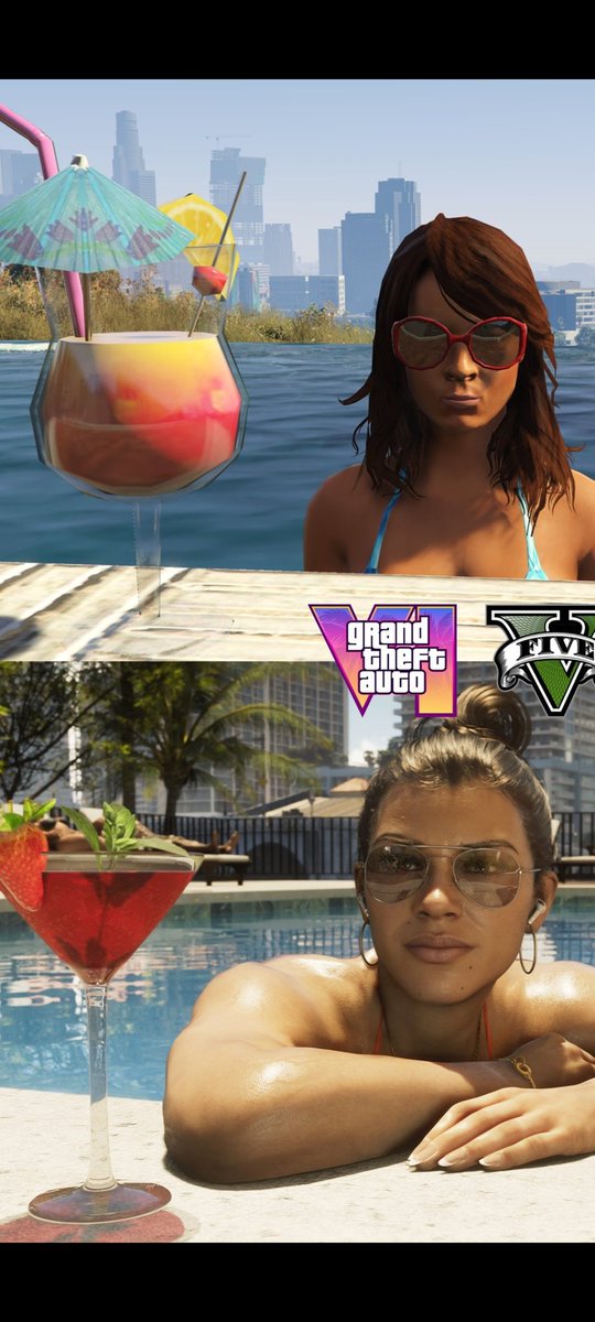 Flipante el cambio de #GTA5 a #GTA6. Más de una década trabajando por acercarse a la perfección. Nadie más  sacará un videojuego en mucho tiempo. 2.000 MEUR parece q es el coste de la inversión, más de lo que costó construir el #BurjKalipha. A saber el beneficio..