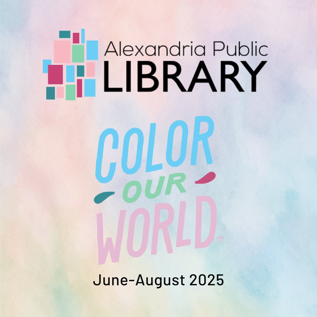 AlexPubLibrary's tweet photo. Alexandria Library Newsletter | Summer 2025🎨🌈 - https://t.co/HxwcKt7U0B https://t.co/oJT4iRsQcz