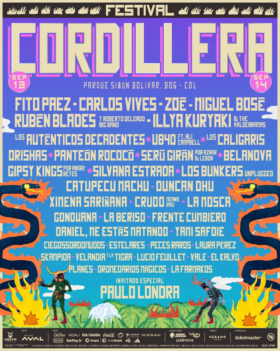 Colombia, nos vemos en Septiembre en el #festivalcordillera 🫰🏼
Emocionada por verles!