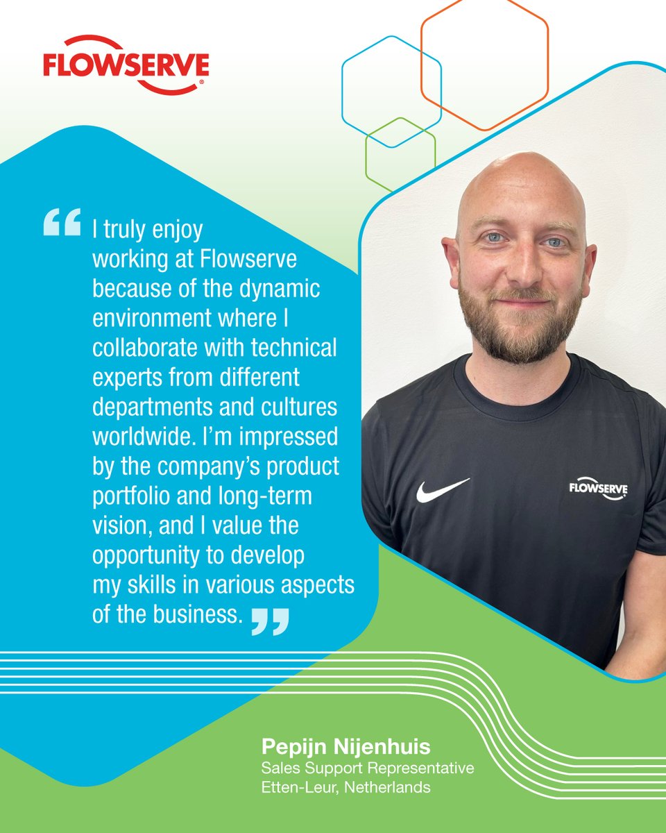 From our team to our products, we're always striving for better. Apply to an open role today to join Pepijn and the rest of #TeamFlowserve as we work to make the world better for everyone. flsrv.co/3F1lNFh