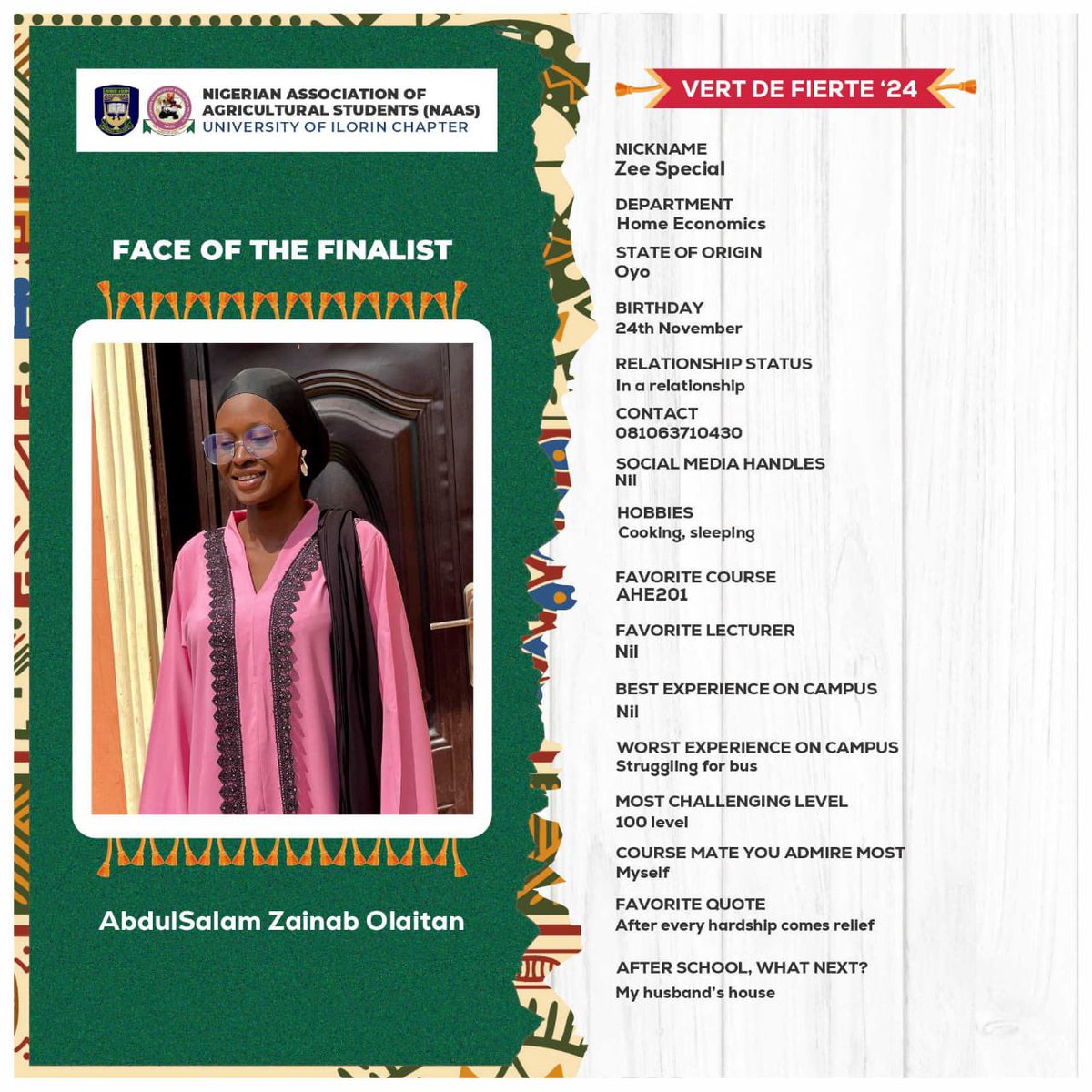 VertDeFierte's tweet photo. Just leave it to God 

Faces of finalists 
VDF24

Mustopha 🙌🏾
Zainab ❤️
Hamzat 🫡 https://t.co/JLZEZj9glX