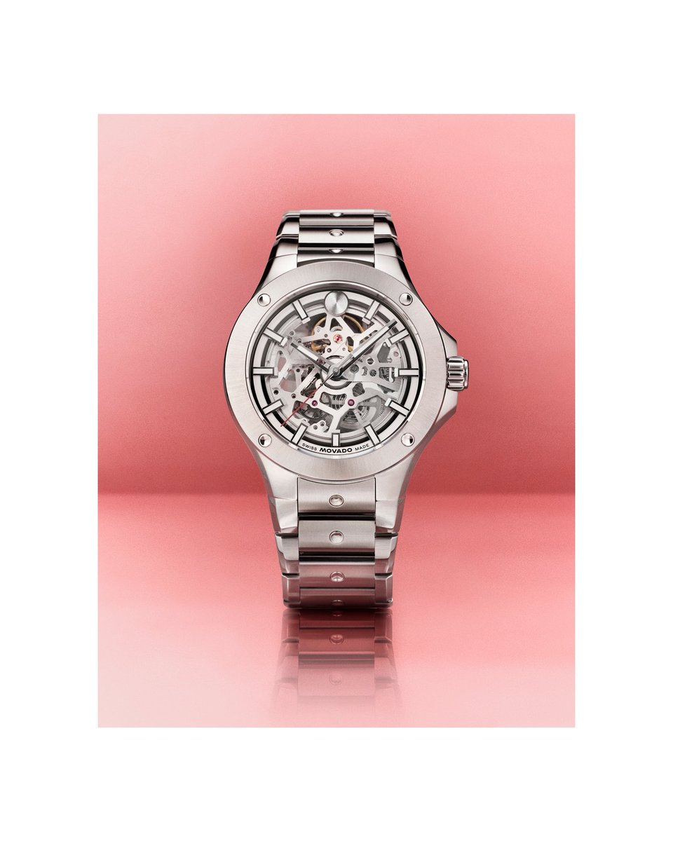 Up close and personal with our Alta Se Automatic featuring a skeleton dial to display an intricate rotor. #Alwaysinmotion