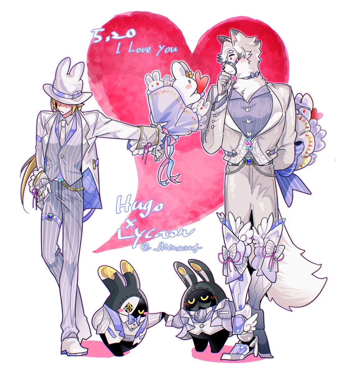 _Mensang's tweet image. ヒュゴライ🦇🐺
ロビバト
520（ウォーアイニー）の日😘
Oh baby, love me do~
#hugolyca