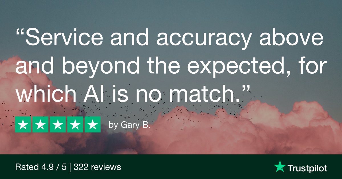 ProofreadNOWcom's tweet photo. Our latest 5-star client review. What do you think of his assessment of human services compared to AI? https://t.co/sNa4sfTOHm