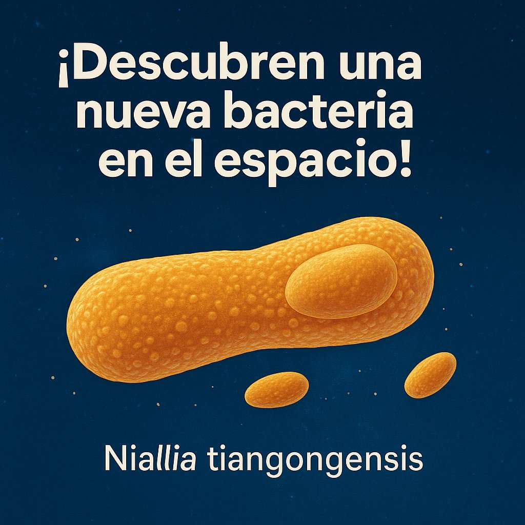 MasSabios's tweet photo. 🌌🧬 ¡Descubren una nueva bacteria en el espacio! ¿Y si el secreto de la vida en otros planetas ya estuviera flotando sobre nuestras cabezas? 
📍 Científicos chinos han identificado en la estación espacial Tiangong una especie jamás vista en la Tierra: Niallia tiangongensis. https://t.co/d8Yqa8mpCO