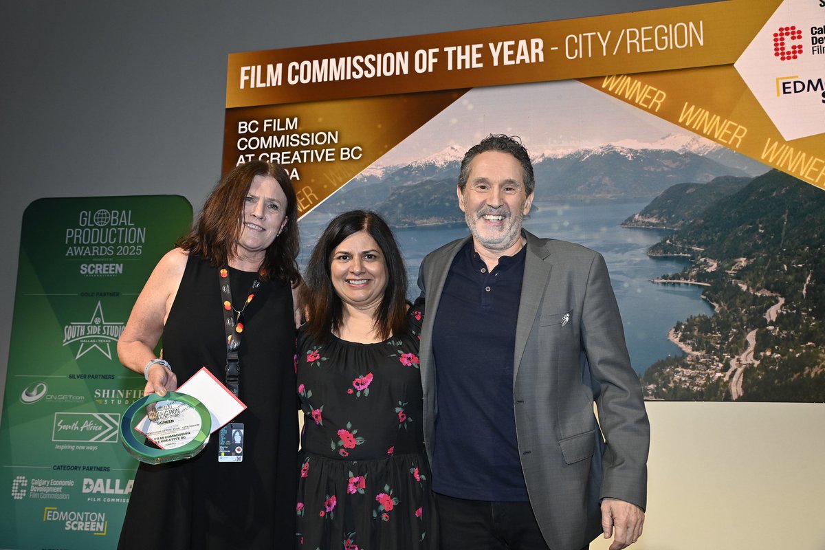 creativebcs's tweet photo. We’re thrilled to share that the BC Film Commission at Creative BC has been named Film Commission of the Year at the 2025 Global Production Awards during the Cannes Film Festival!
#Cannes2025 #GlobalProductionAwards #BCFilmCommission #WatchBC #FilminBC https://t.co/orMxw7pF7W