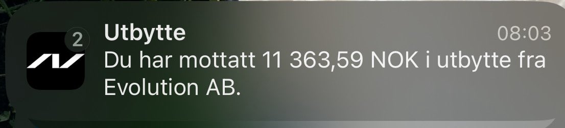 Axr1000's tweet photo. Takk $EVO. Nå er det bare å være tolmodig å vente på en oppgang i kursen igjen. https://t.co/tc6NG9ejxT