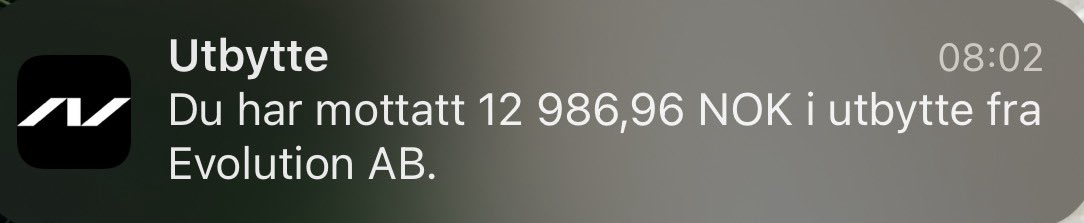 Axr1000's tweet photo. Takk $EVO. Nå er det bare å være tolmodig å vente på en oppgang i kursen igjen. https://t.co/tc6NG9ejxT