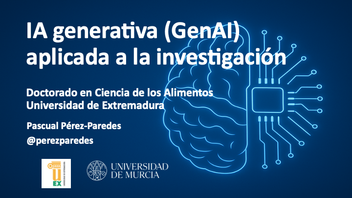 perezparedes's tweet photo. Getting ready for my @languagecorpora workshop on GenAI and research for a PhD programme in Food Science #foodscience at UNEX. So excited to work with colleagues from other disciplines and talk about #science making, academic #writing and #language #data in the second quarter of the 21st century.