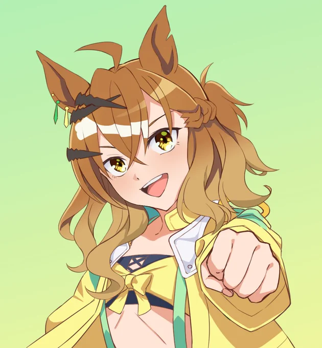 とあるウマ娘布教活動用に rkgkポッケ描きました! #ウマ娘プリティーダービー #ジャングルポケット 