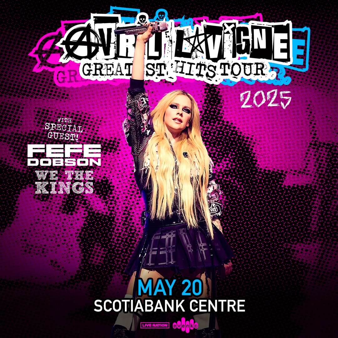 Wendy Phillips PR (@wendyphillipspr) on Twitter photo Make plans to see eight-time GRAMMY®-nominated diamond-certified artist Avril Lavigne TONIGHT as her GREATEST HITS TOUR visits the <a href="/ScotiabankCtr/">Scotiabank Centre</a> in Halifax. Special guests are Fefe Dobson and We The Kings. Get tickets here: avrillavigne.com Make plans to see eight-time GRAMMY®-nominated diamond-certified artist Avril Lavigne TONIGHT as her GREATEST HITS TOUR visits the <a href="/ScotiabankCtr/">Scotiabank Centre</a> in Halifax. Special guests are Fefe Dobson and We The Kings. Get tickets here: avrillavigne.com