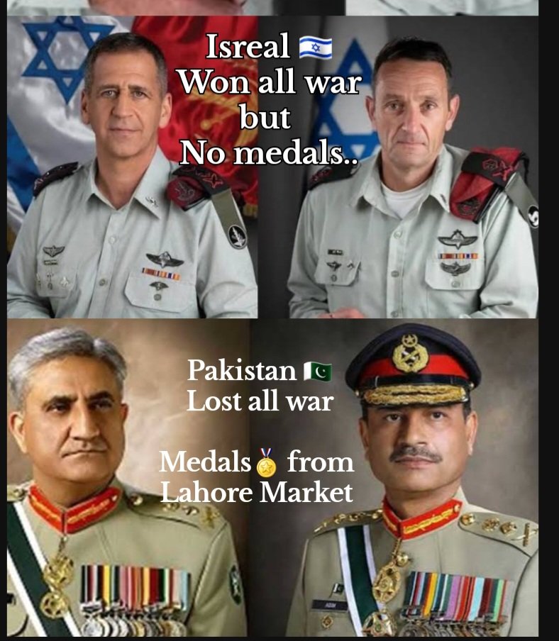 Gster007's tweet photo. Pakistan army supremacy 😂😂🤣
#AsimMunir #fieldmarshal https://t.co/6ekeliHPQv