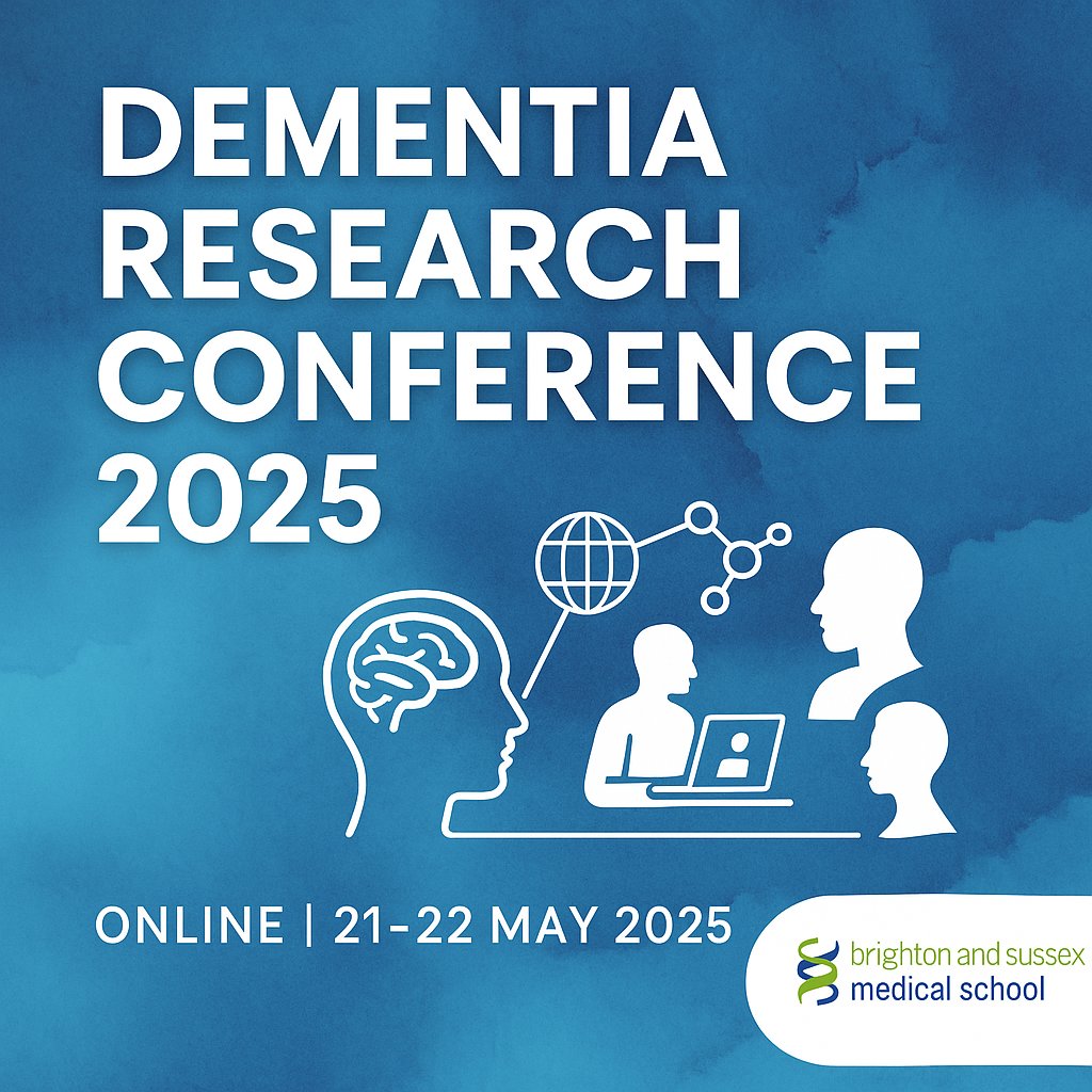 🧠 Don’t miss the Dementia Research Conference 2025
 📅 21–22 May | 💻 Free online | 🎓 6 CPD pts/day
 🎤 Speakers from UCL, Oxford, Sussex &amp; more!
Final chance to register 👉 eventbrite.co.uk/e/dementia-res…
#DementiaResearch #Alzheimers #Neuroscience #CPD
Zoom: universityofsussex.zoom.us/j/91645073223