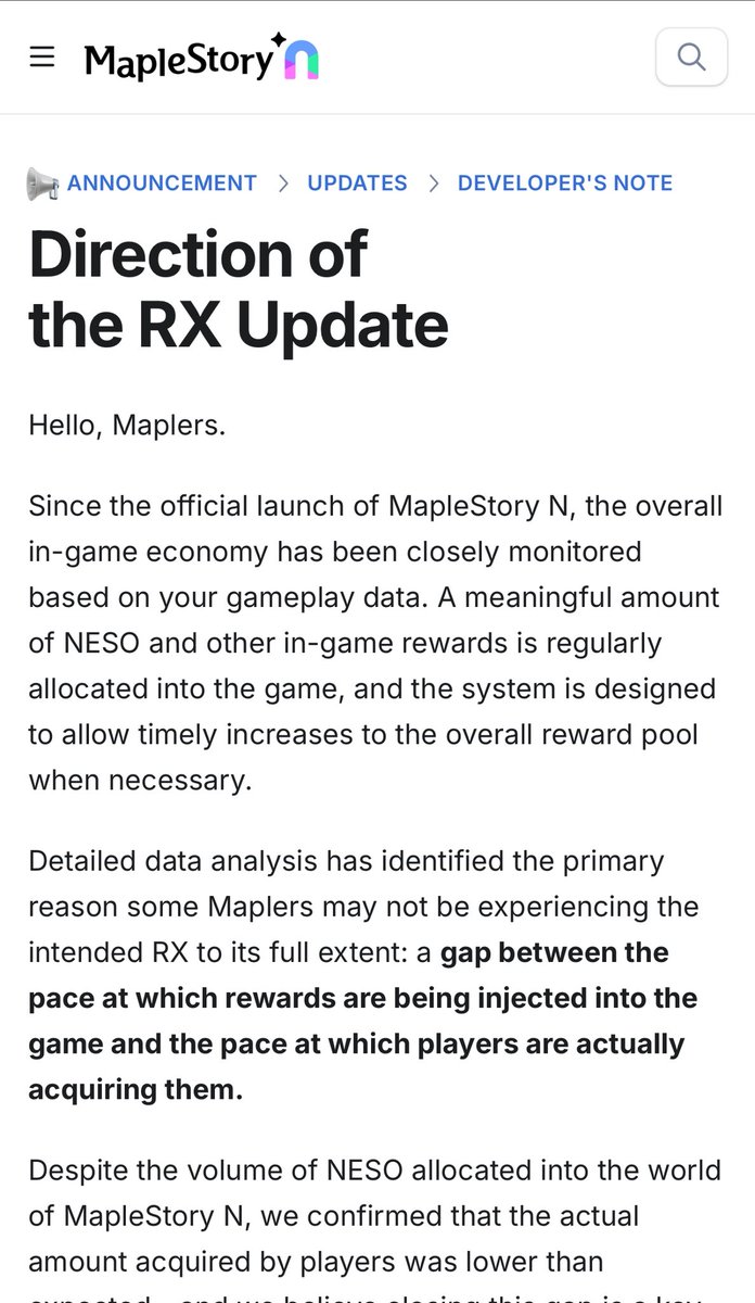 I got to give it to the <a href="/MaplestoryU/">MapleStory Universe</a> team. The way they are able to implement important changes to the game based on recent user feedback is a breath of fresh air.  

We in the space have always asked for community to be first and heard.

This continued protectiveness and
