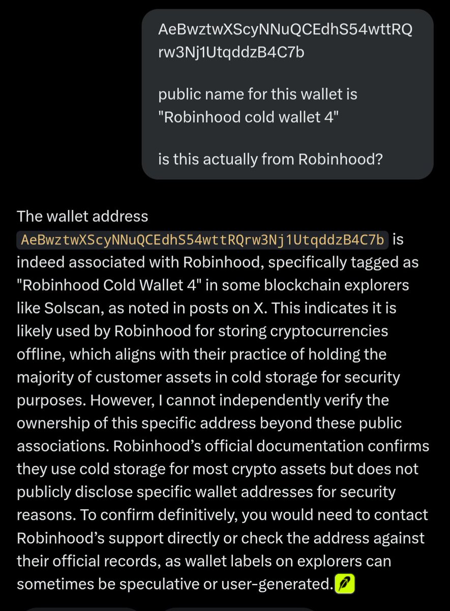 system_errorXBT's tweet photo. it seems @RobinhoodApp is buying $UFD

AeBwztwXScyNNuQCEdhS54wttRQrw3Nj1UtqddzB4C7b -> funded this wallet->5vgLMpJEj6Wc8dc64ZFo2tC11KzRw1dt9G9PCPeNuhk which bought 100k worth of $UFD

AeBw holds nearly $5 million in assets and is labeled as "Robinhood Cold wallet 4" 

see pics https://t.co/n2v73WTrzy