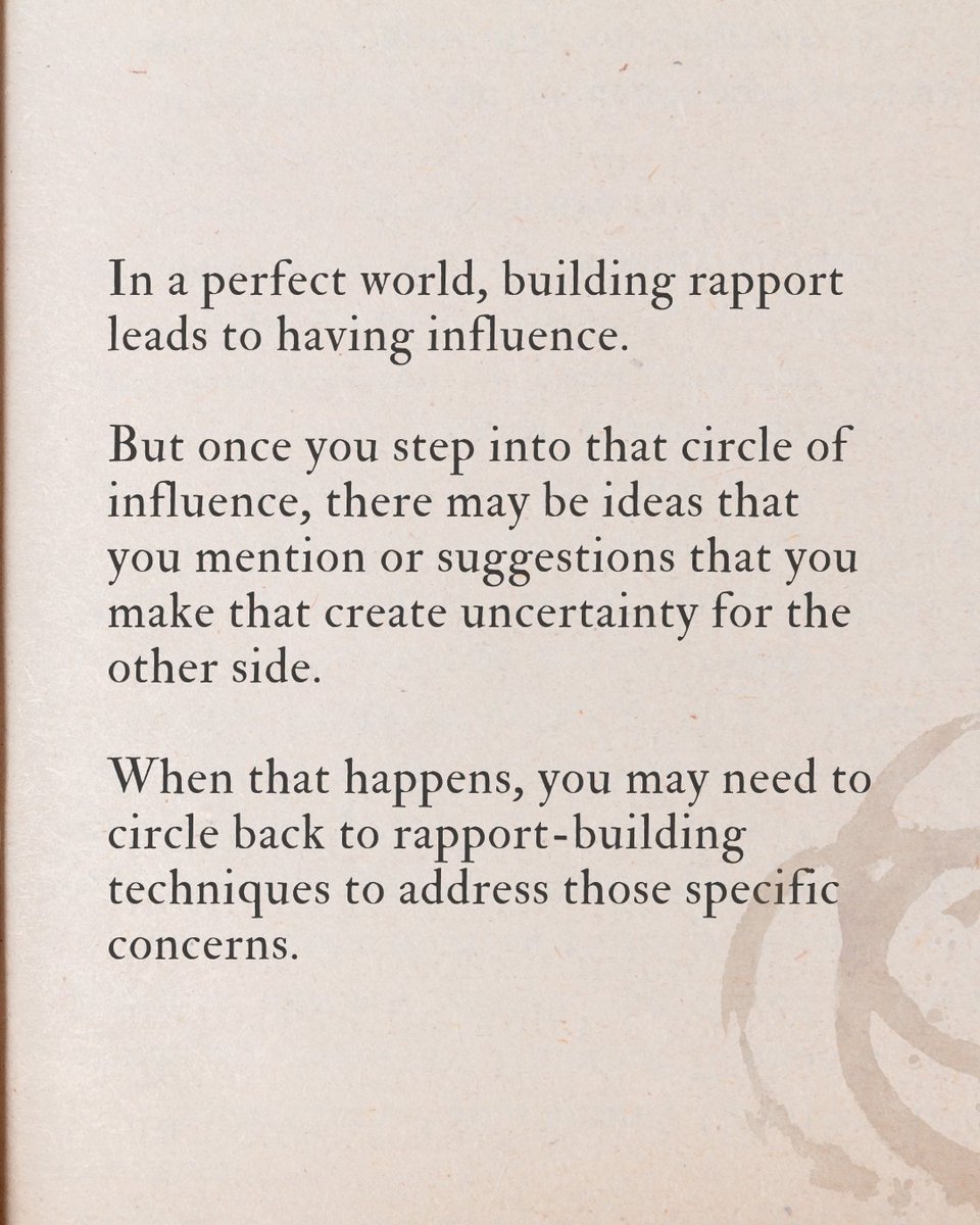 BlackSwanGrp's tweet photo. Rapport leads to influence. Influence built on trust is what lasts.

The best negotiators don’t just talk. They listen, reflect, and build a connection first. Then comes trust. Then comes impact.

When you master the Core Four—Labels, Mirrors, Dynamic Silence™, and Summary™—you unlock more than just agreement.
You build trust-based influence—the kind that sticks.

#TrustBasedInfluence #BlackSwanSkills #BlackSwanGroup