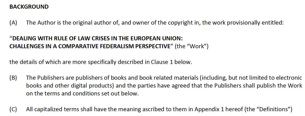 Niels Kirst (@nielskirst) on Twitter photo Big news! Last week, I signed my first book contract with <a href="/hartpublishing/">Hart Publishing</a> , as part of the renowned Modern Studies in European Law series📚
“Dealing with Rule of Law Crises in the EU: Challenges in a Comparative Federalism Perspective” will be out at the end of 2025. Stay tuned. Big news! Last week, I signed my first book contract with <a href="/hartpublishing/">Hart Publishing</a> , as part of the renowned Modern Studies in European Law series📚
“Dealing with Rule of Law Crises in the EU: Challenges in a Comparative Federalism Perspective” will be out at the end of 2025. Stay tuned.