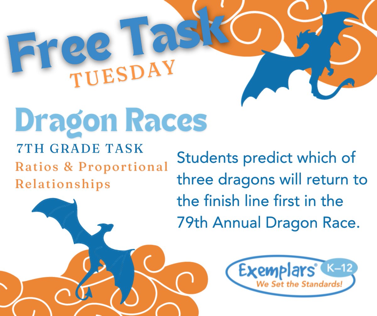 ExemplarsK12's tweet photo. FREE for grades 6–8! Engage students with "Dragon Races" a fantasy math task enhancing reasoning and problem-solving. 

Download FREE! 

#FreeTaskTuesday #MiddleSchoolMath #ProblemSolving #MathEngagement #RealWorldMath #Exemplars

https://t.co/e19s5B7BuQ https://t.co/ekEwU07WYn