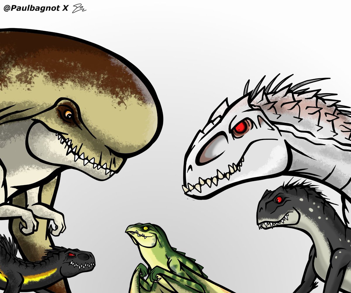 Paulbagnot's tweet photo. Man made horror family is getting bigger
#jurassicworldrenace #jurassicworld #jurassicworldrebirth #jurassicpark #jwrebirth #jurassicparksurvival #indominusrex #distortusrex #indoraptor #scorpiusrex #mutadon #dinosaur https://t.co/wLErO1Yh8M