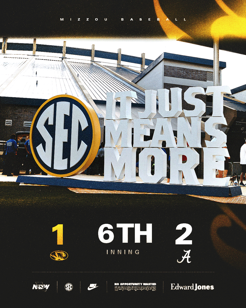 MizzouBaseball's tweet image. Headed to the 6th...
#๐๐๐ฏ๐ฏ๐ค๐ช๐๐๐ | ๐ฏโพ๏ธ
