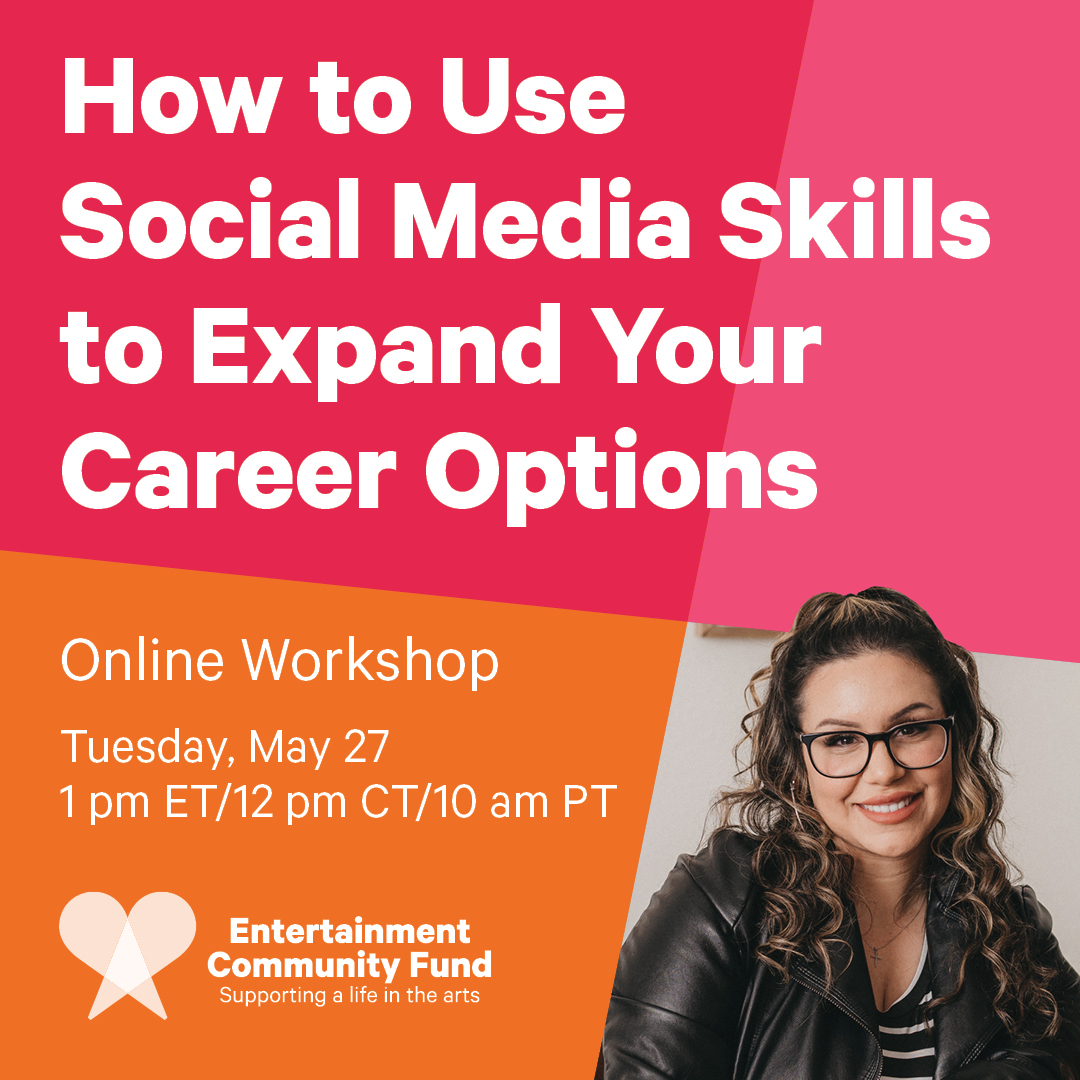 Entertainment Community Fund (@alifeinthearts) on Twitter photo Did you know that your social media skills can be utilized in a wide range of industries? Join us and successful brand strategist Sara Olea to learn how your skills can translate to a promising career path. RSVP: portal.entertainmentcommunity.org/courses/how-to… #LifeInTheArts #SocialMedia #OnlineWorkshop Did you know that your social media skills can be utilized in a wide range of industries? Join us and successful brand strategist Sara Olea to learn how your skills can translate to a promising career path. RSVP: portal.entertainmentcommunity.org/courses/how-to… #LifeInTheArts #SocialMedia #OnlineWorkshop