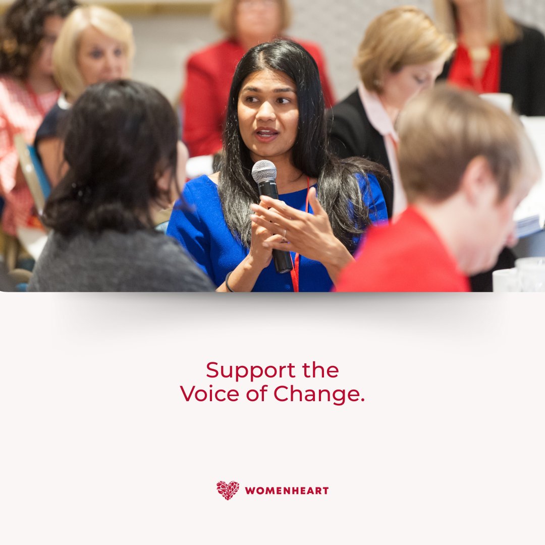 Your donation helps women with heart disease become advocates, leaders, and educators in their communities. Support WomenHeart today and power the voices changing heart care.

womenheart.org/donate

#WomenHeart #HeartHealth #DonateNow #SupportWomen