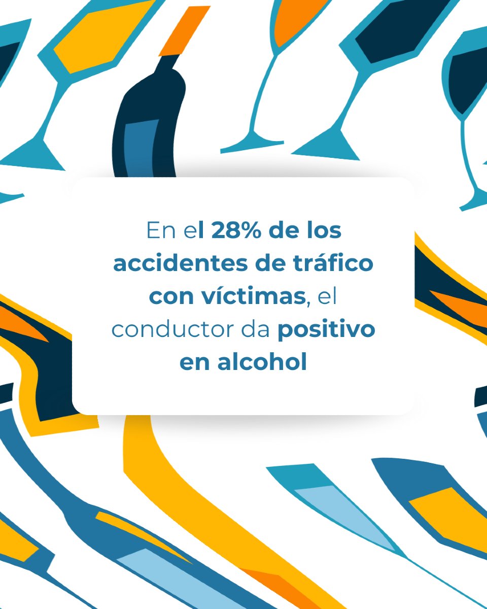 🚗💥 En el 28% de los accidentes de tráfico con víctimas, el conductor da positivo en alcohol. ¡No pongas tu vida ni la de otros en riesgo! #AlcoholCero