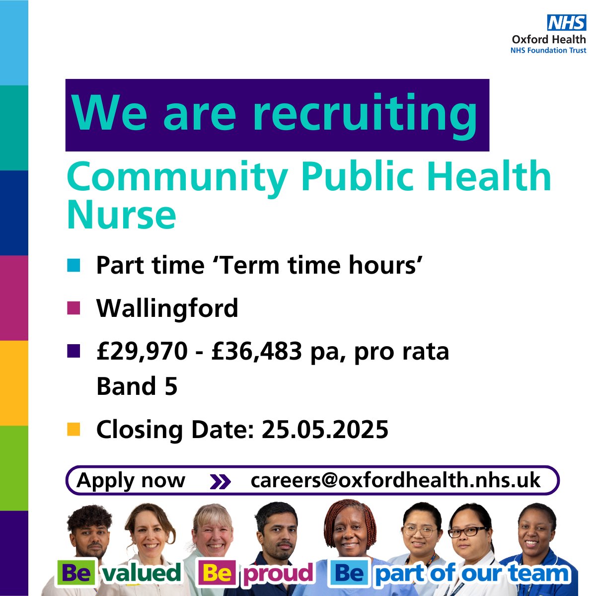 We’re looking for a caring and motivated Community Public Health Nurse to join our 0-19 Child and Young Person Public Health Service.
 
💻 loom.ly/dncLwzM
📆 Closing date: 25.05.2025
📍 Oxfordshire
 
#OneOHFT #PublicHealthNurse #NHSJobs #JoinOurTeam