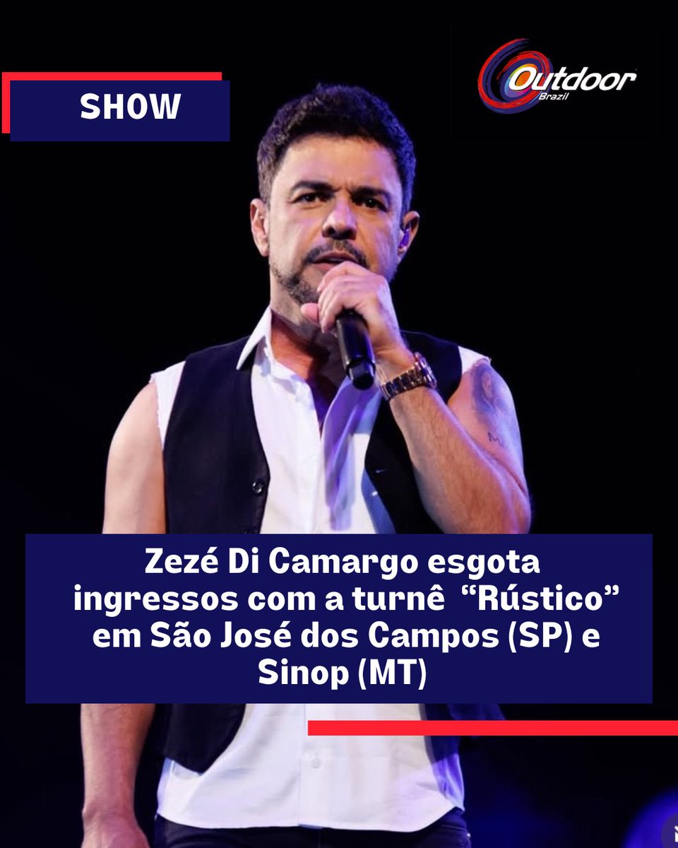 outdoorbrazil's tweet photo. 𝗧𝘂𝗿𝗻ê 𝗥ú𝘀𝘁𝗶𝗰𝗼!!! Em noite de dobradinha, #ZezeDiCamargo esgotou ingressos em São José dos Campos (SP) e Sinop (MT), com sua elogiada turnê ‘Rústico’.
➡️ Quer saber mais?
Acesse https://t.co/DF6AqVIHcG
𝗦𝘂𝗰𝗲𝘀𝘀𝗼!!!🎶🎤❤️
📸 Divulgação
#Rustico #Turne
#AOrigem https://t.co/toFxT4Wc1q