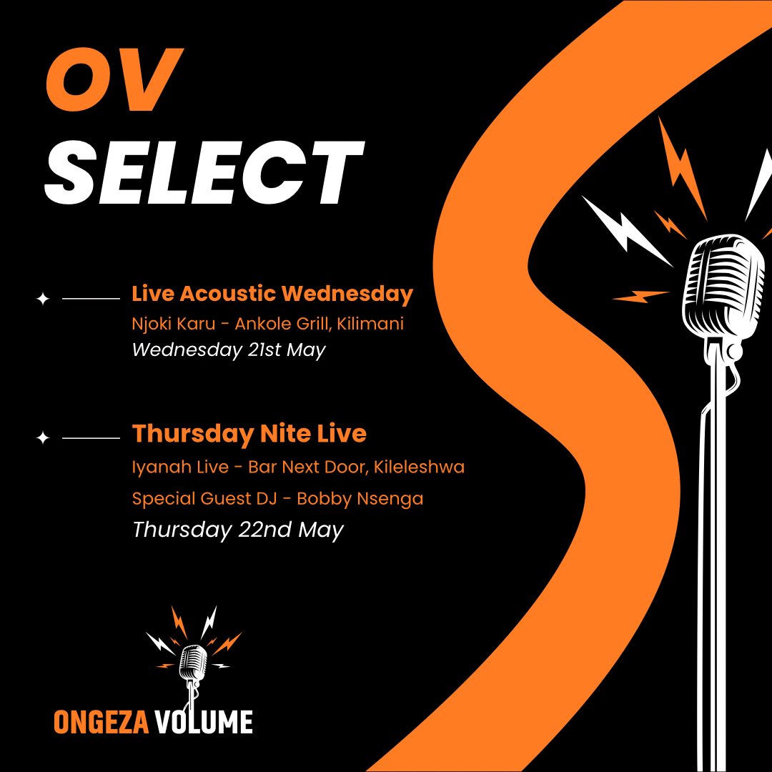Ongeza Volume π (@ongeza_volume) on Twitter photo This week on #OVSelect β¨
π₯³ Thursday Nite Live at <a href="/BarNextDoorKe/">The Bar Next Door Ke</a> Kileleshwa featuring a performance by <a href="/IyanahKiragu/">lazybaddieβ</a> and a special guest DJ - <a href="/bobbynsenga/">bobby nsenga</a> π₯³
#TNL #TebuOngezaVolume #OngezaVolume This week on #OVSelect β¨
π₯³ Thursday Nite Live at <a href="/BarNextDoorKe/">The Bar Next Door Ke</a> Kileleshwa featuring a performance by <a href="/IyanahKiragu/">lazybaddieβ</a> and a special guest DJ - <a href="/bobbynsenga/">bobby nsenga</a> π₯³
#TNL #TebuOngezaVolume #OngezaVolume