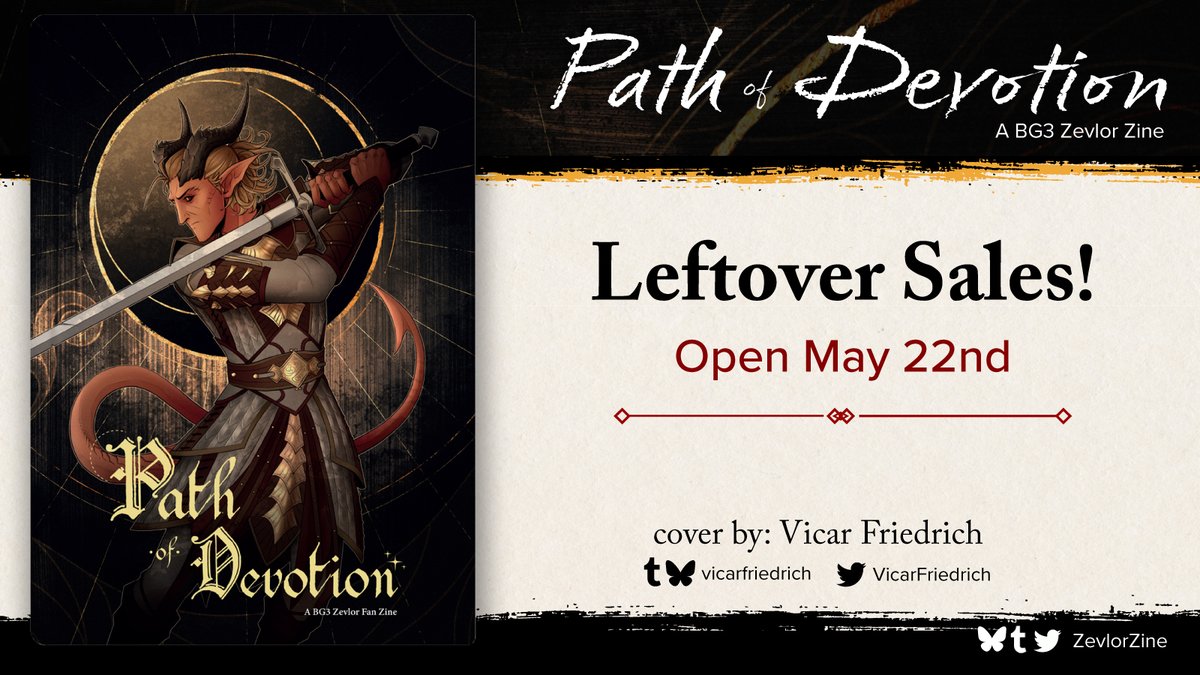 Everyone! Leftover sales are opening May 22nd!

#bg3 #baldursgate3 #zevlor