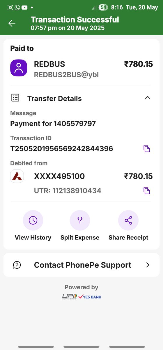 ramohan7777's tweet photo. @redBus_in తాడిపత్రి నుండి  హైదరాబాద్ 598 చూపించి నా టికెట్ కు 780 కట్ చేసారు ఎందుకు?? https://t.co/KSfMRqOEVB