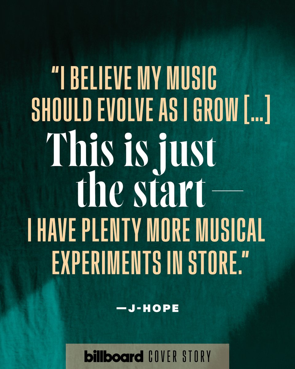 billboard (@billboard) on Twitter photo j-hope says "this is just the start" of his solo music 🎶
He dives deep into expanding his own path beyond <a href="/bts_bighit/">BTS_official</a> in his Billboard cover story: billboard.com/music/pop/j-ho… j-hope says "this is just the start" of his solo music 🎶
He dives deep into expanding his own path beyond <a href="/bts_bighit/">BTS_official</a> in his Billboard cover story: billboard.com/music/pop/j-ho…