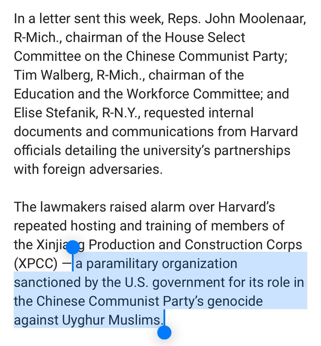 House Committee on Education & Workforce (@edworkforcecmte) on Twitter photo We can’t let a SINGLE U.S. dollar be spent supporting tyranny abroad. That’s why Chairman <a href="/RepWalberg/">Rep. Tim Walberg</a>, <a href="/committeeonccp/">Select Committee on the Chinese Communist Party</a> Chairman <a href="/RepMoolenaar/">Rep. John Moolenaar</a>, and <a href="/RepStefanik/">Rep. Elise Stefanik</a> are demanding answers from <a href="/Harvard/">Harvard University</a> about its relationships with our adversaries like China and Iran. We can’t let a SINGLE U.S. dollar be spent supporting tyranny abroad. That’s why Chairman <a href="/RepWalberg/">Rep. Tim Walberg</a>, <a href="/committeeonccp/">Select Committee on the Chinese Communist Party</a> Chairman <a href="/RepMoolenaar/">Rep. John Moolenaar</a>, and <a href="/RepStefanik/">Rep. Elise Stefanik</a> are demanding answers from <a href="/Harvard/">Harvard University</a> about its relationships with our adversaries like China and Iran.