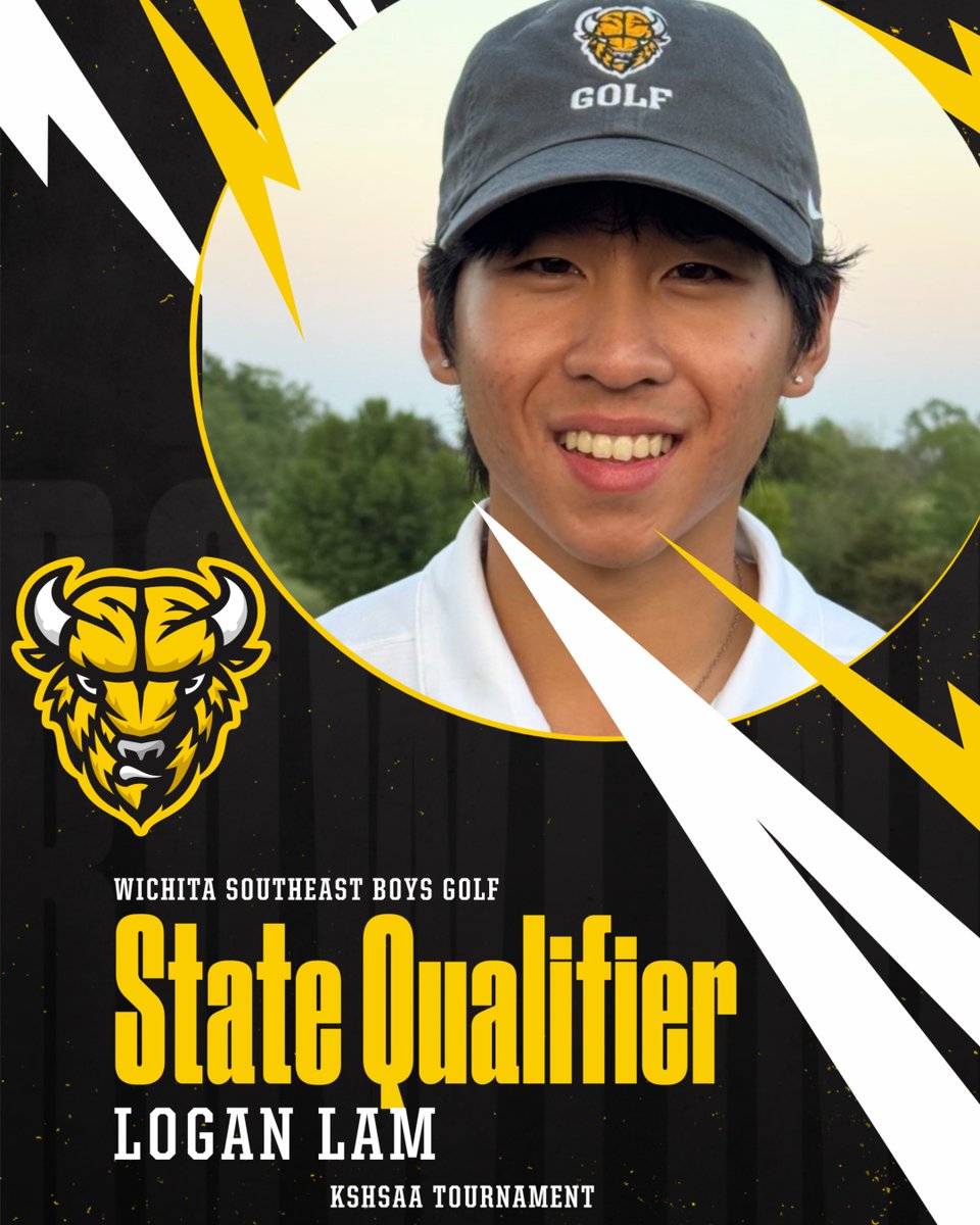 Congrats to Sr. Logan Lam for qualifying for the <a href="/KSHSAA/">KSHSAA</a> Boys Golf Tourney, May 27th &amp; 28th.  Yesterday, Logan shot a +8 and finished in 8th place at the 6A Regional at Topeka Country Club.  Good luck next week Logan. #GoBuffs