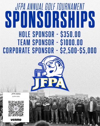 JFPA Golf Tournament is right around the corner. They do so much for our program! Come support Jackrabbit Football!