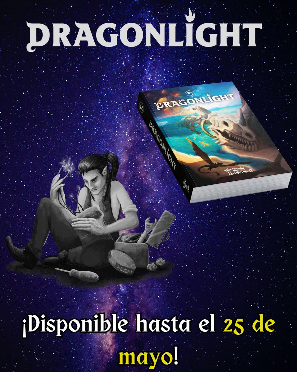 Quedan pocos días de esta edición en tapa blanda, A5 en blanco y negro con el SRD 5.2 de D&amp;D 2024 + Dragonlight con una increíble oferta de 5 libros por 85€ ¡17€/unidad! No pierdas la oportunidad de hacerte con tu copia ✨

vkm.is/dragonlightd&d